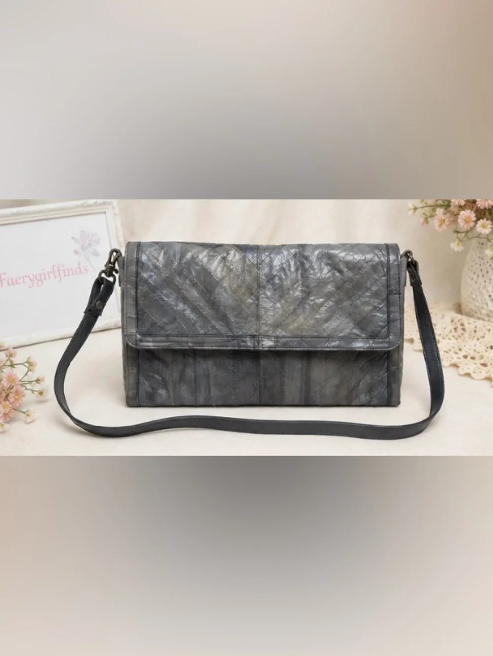 Classic Quilted Leather Crossbody Bag - Black